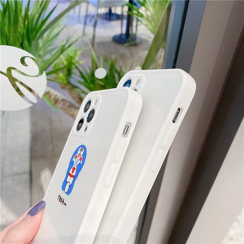 

Cute Doraemon Phone Case for iPhone 12 12Mini 11 ProMax XS Max XR 7 8 Plus Cartoon Soft Silicone Cover For iphone 11