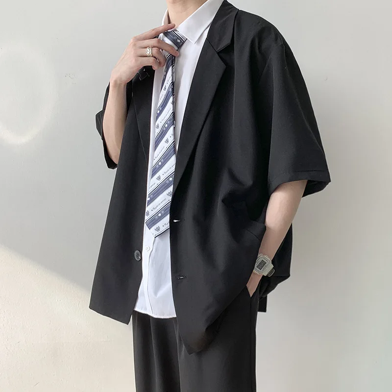 

Мужская одежда 2021, летние повседневные маленькие костюмы для мужчин, брендовый Молодежный Костюм жакет с пятиконечными рукавами