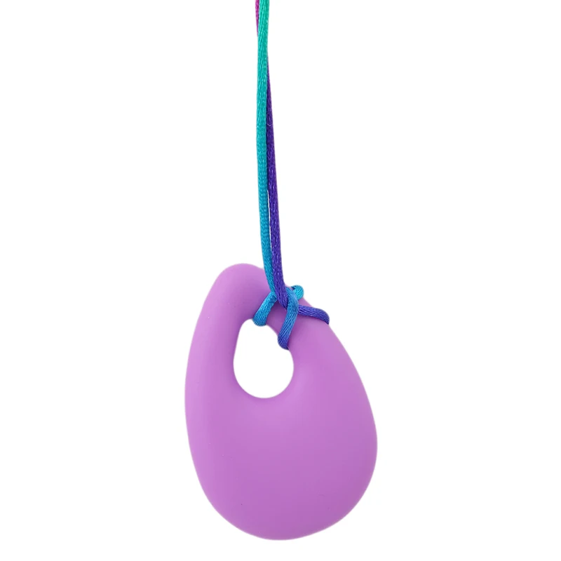 purple x multicolor Силиконовый Прорезыватель для зубов для детей ясельного возраста, кольцо-капля для прорезывания зубов, черное ожерелье, подвески для новорожденных, зубная Жевательная для прорезывания зубов, игрушка - Цвет: purple x multicolor