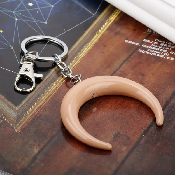 Брелок луна из смолы брелок с сердцем полумесяц цветной глиттер цепочка для