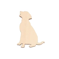 pet dog model mascot laser cut craft diy ornament silhouette blank unpainted 25 pieces wooden0264
