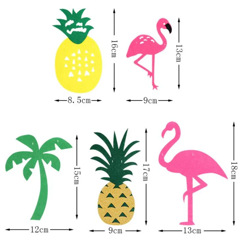 

1 Pcs Flamingo Pull Flag Tropical Rainforest Pineapple Pull Flag Children Room Decoration Banner Theme Party Decoration Supplies