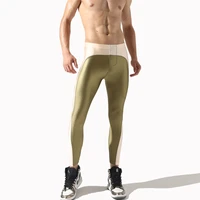 men running tights breathable elastic polyester spandex gym fitness training leggings sports compression pants sportswear