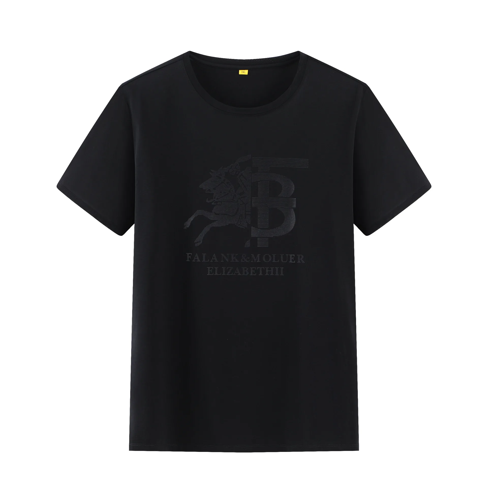 

Spring 2021 new youth men's oversized round neck printed short sleeve T-shirt