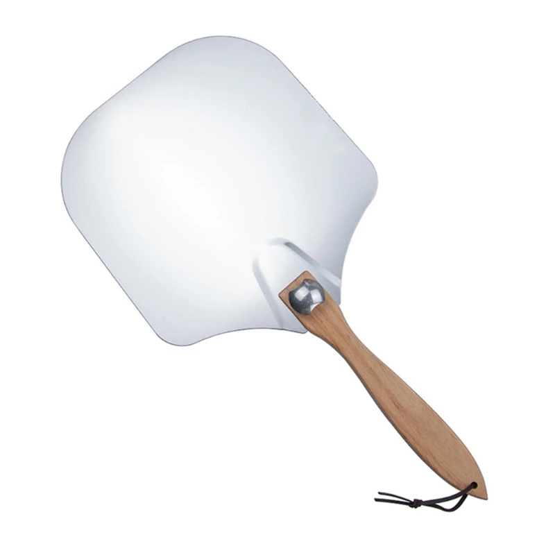 

Metal Pizza Shovels Aluminum Pizza Spatula with Foldable Wooden Handle Easy to Storage Pizza Spatula Baking Accessories