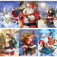 new 5d diy diamond painting full square round drill santa claus diamond embroidery cross stitch christmas gift crafts home decor