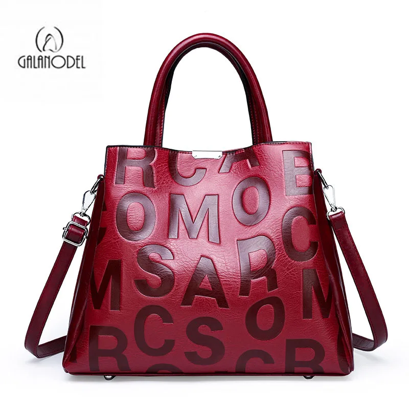 

Роскошные женские сумки, дизайнерские высококачественные дамские сумки через плечо из искусственной кожи с надписью для женщин, сумка-месс...