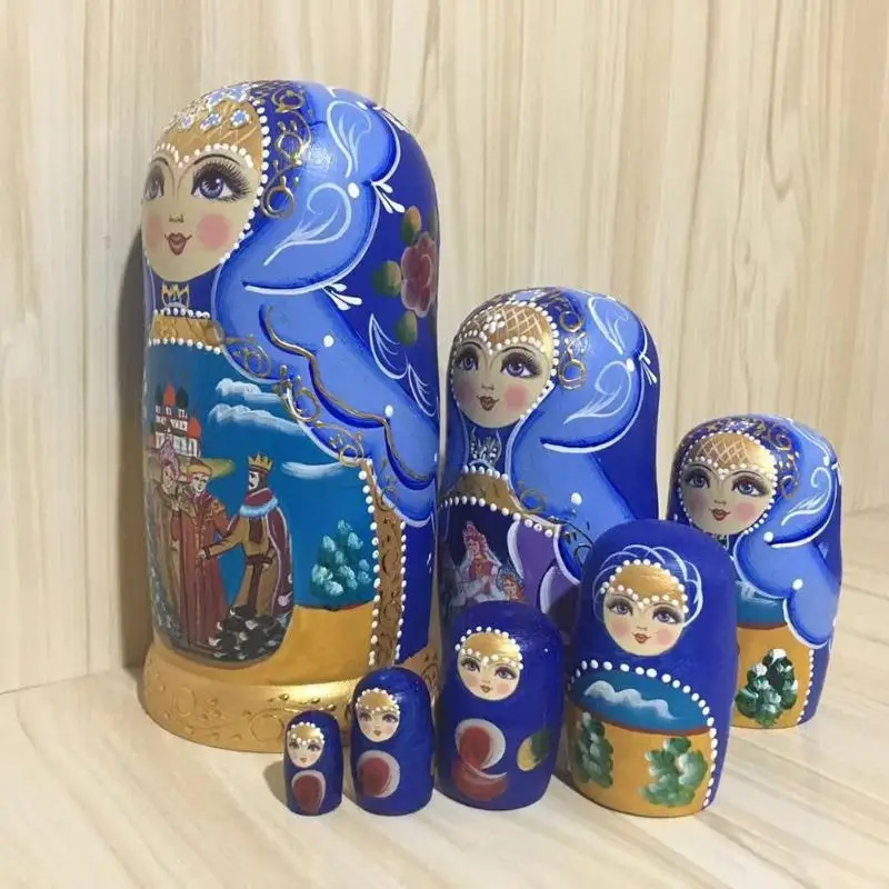 7 шт. Русская Матрешка гнездящаяся кукла для девочек липа ручная роспись Декор