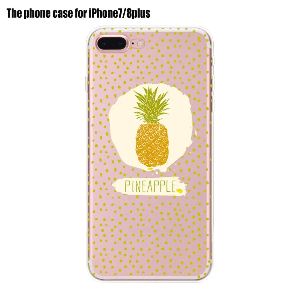 Прозрачный чехол для телефона с изображением ананаса умный ТПУ цветным принтом
