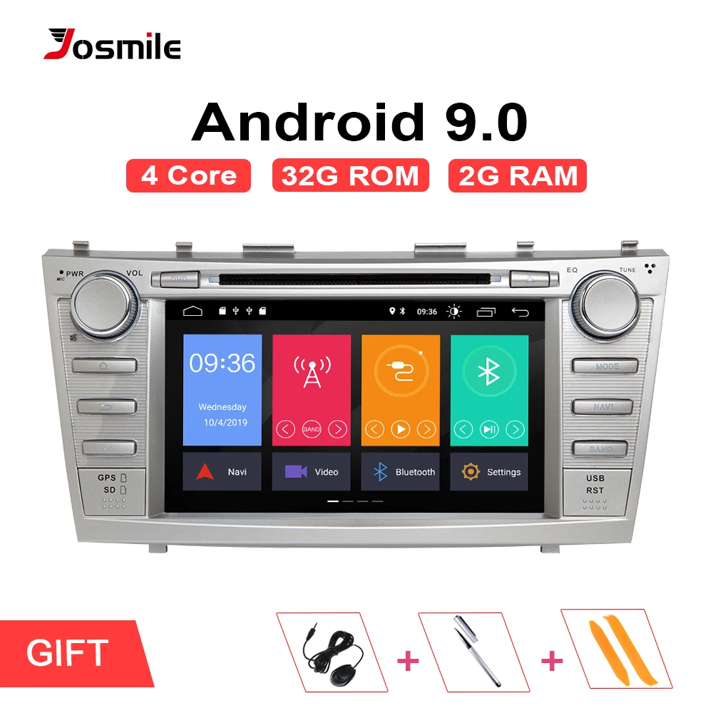 Josmile 2 Din Android 9 0 Автомобильная мультимейда система для Toyota Camry 2007 2008 2009 2010 2011Auroin 2006