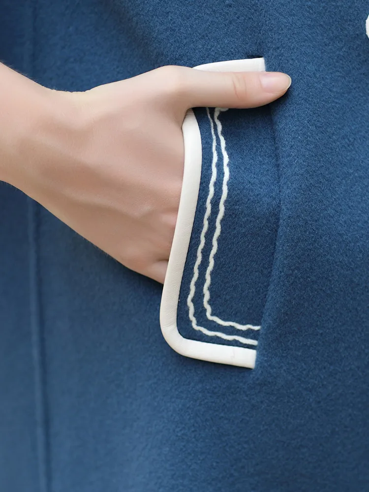 

JCHB 2021 autumn winter fashion double-sided woolen woolen coat personalized version of atmospheric casual woolen coat