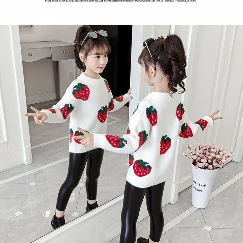 Женский зимний трикотажный свитер с круглым вырезом | Детская одежда и обувь