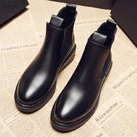 new womens fashion chelsea boots autumn and winter outdoor cowboy leather shoes autumn and winter boots thick soled ankle boots