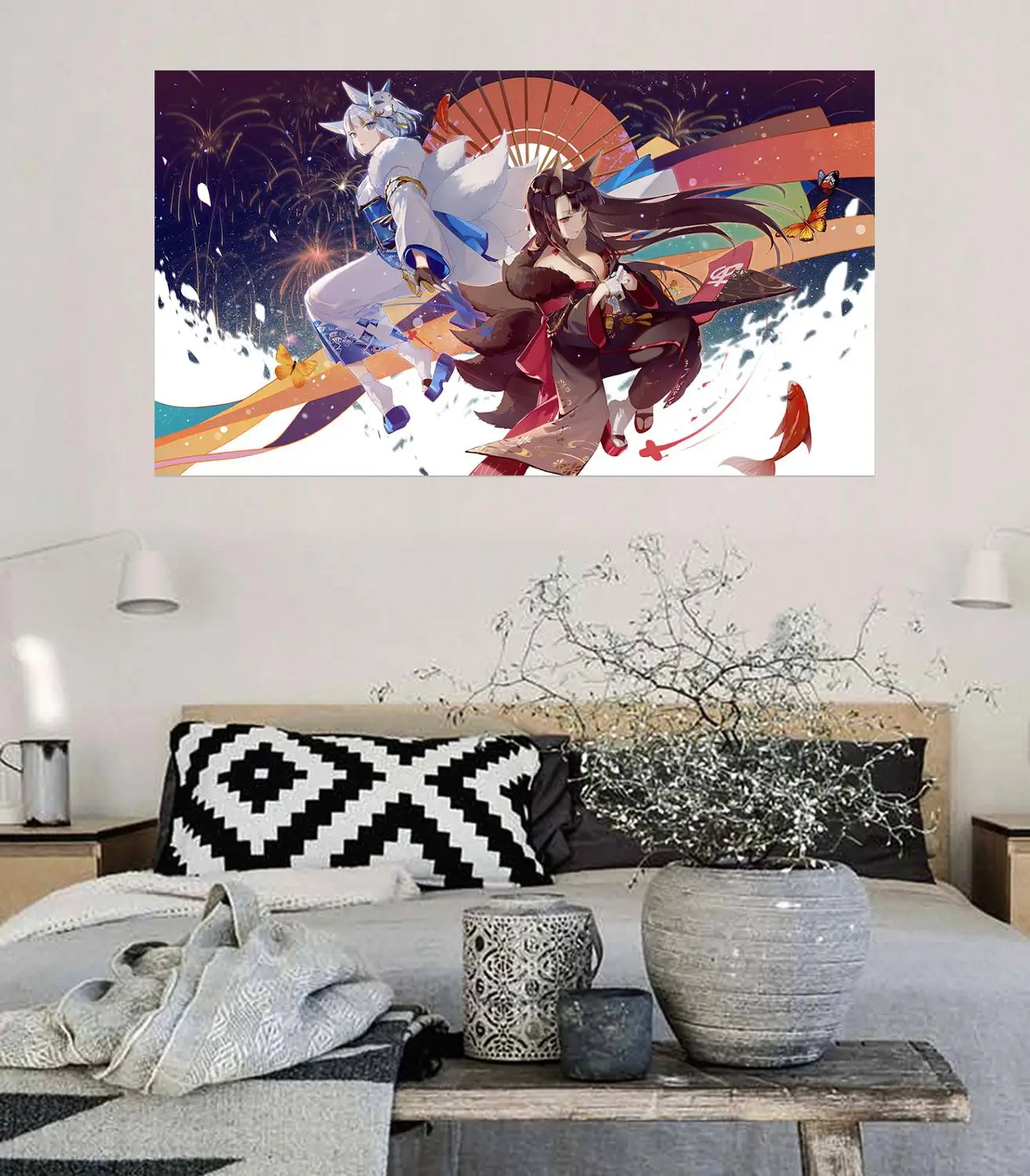 [Самоклеящиеся] 3D милая аниме девушка 940 Японские Аниме настенные наклейки Фреска