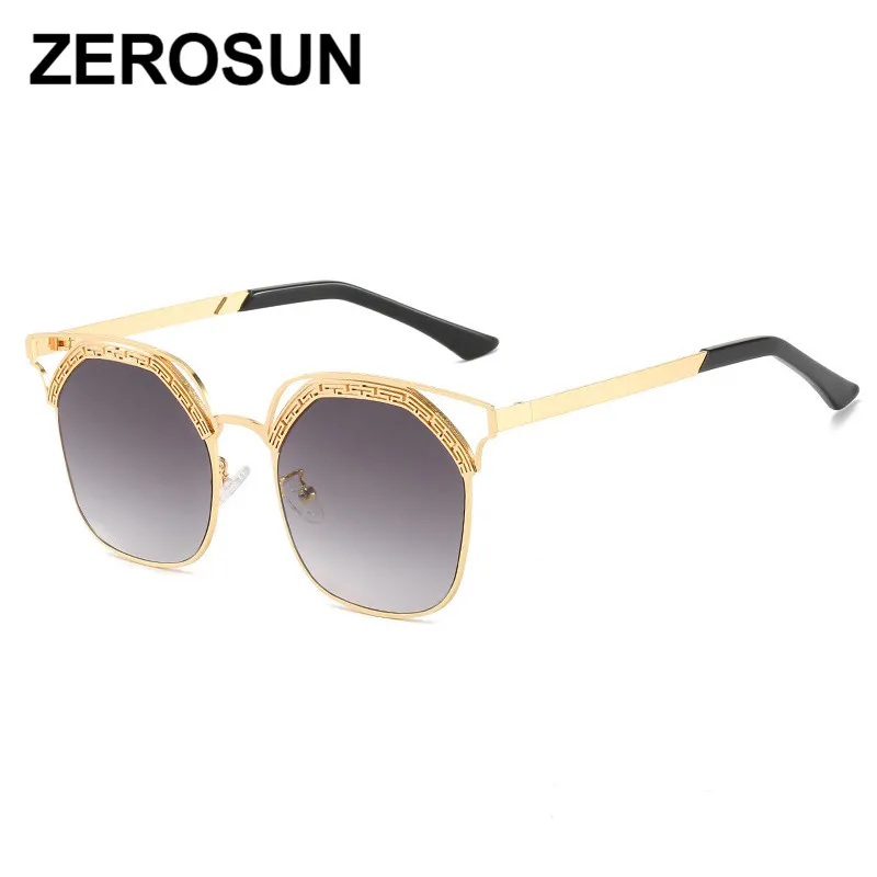 Zerosun роскошные мужские солнцезащитные очки для женщин квадратный градиент