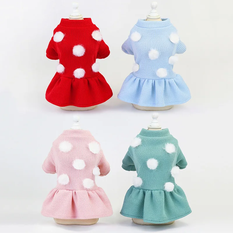 Товары для домашних животных Осенне зимняя Милая шерстяная юбка с изображением