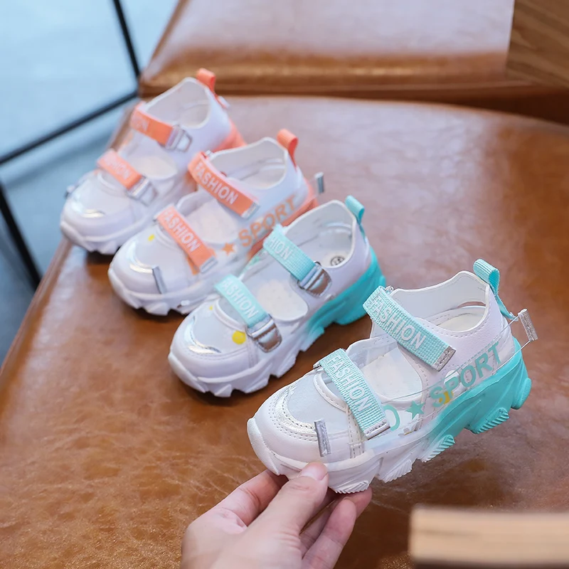 Сандалии для девочек новые корейские летние сандалии мальчиков детские сетчатые