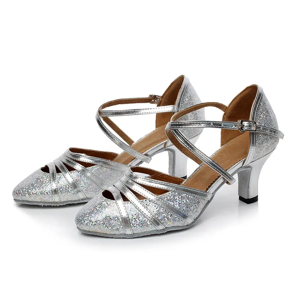 DKZSYIM золото/серебряный блеск Туфли для латинских танцев блестящие танцевальные