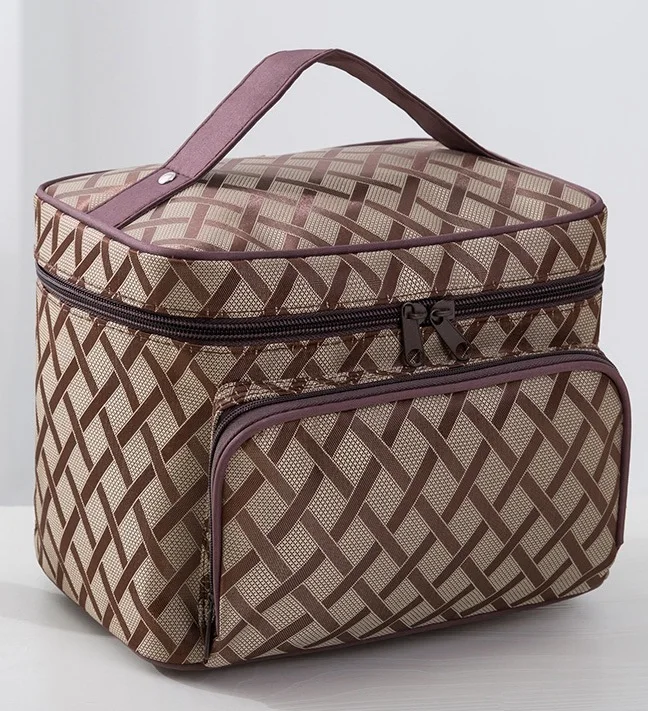 

2021 new Woman Men Cosmetic Bags Diamond Lattice Organizer Makeup Bag Travel Storage Toiletry Large Capacity Beauty Bag SZL603