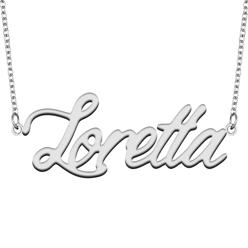 Loretta Custom Name Necklace Customized Pendant Choker Personalized Jewelry Gift for Women Girls Friend Christmas Present