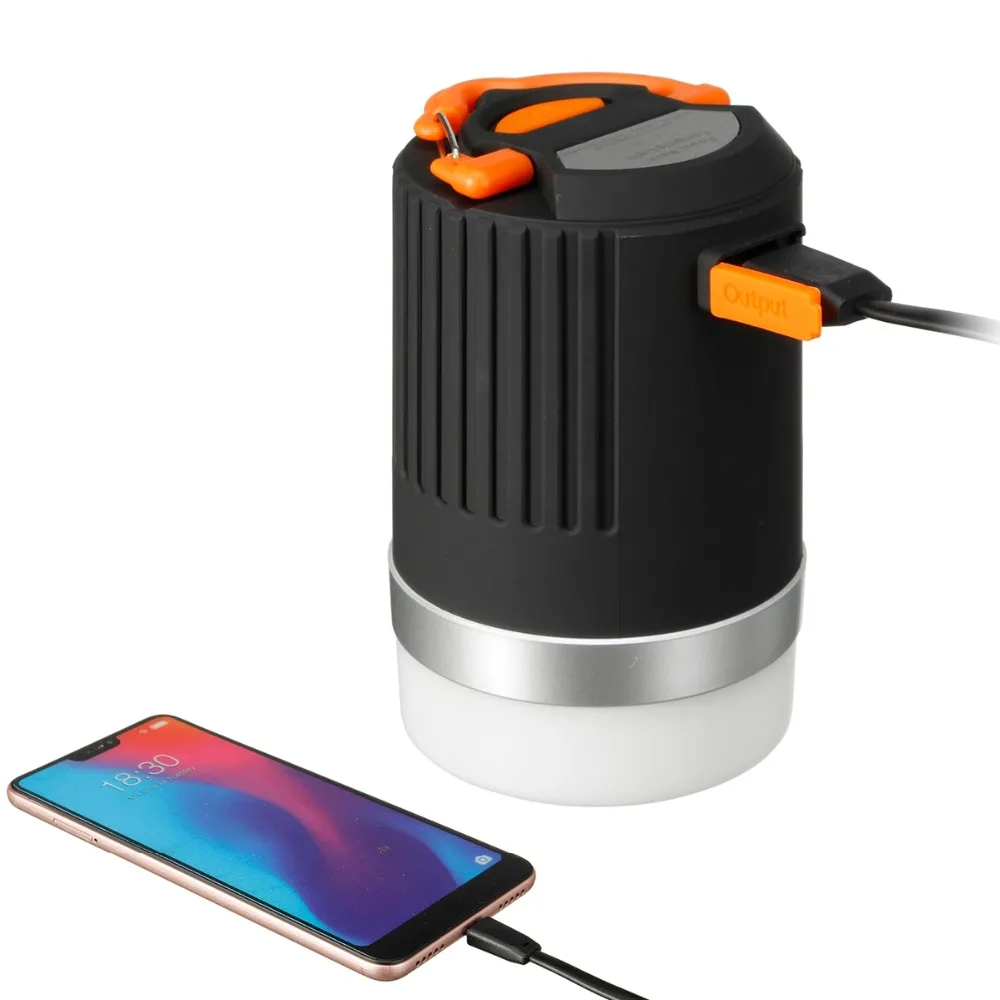 4 режима 4 Вт Портативный походный фонарь Многофункциональный USB Перезаряжаемый светодиодный светильник 10400 мАч Внешний аккумулятор водонепроницаемый фонарь аварийная лампа