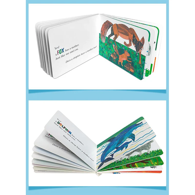 

Original Children Popular Books Does a Kangaroo Have a Mother Too Eric Carle Board book Colouring English Picture Book for Kids