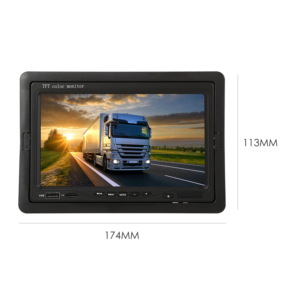 

7 inch Classic LCD Car Monitor USB TF Card Video Player for Reverse Rearview Camera DVD Classic Car Vehicle Accessaries Supplies