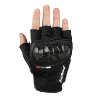 motorcycle gloves half finger racing motorbike gloves carbon fiber motocross equipment summer gloves man black guantes mad06h