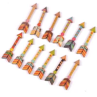 25pcs mixed arrows shape wooden crafts scrapbook diy jewelry accessories crafts for home decoration hanging small pendant