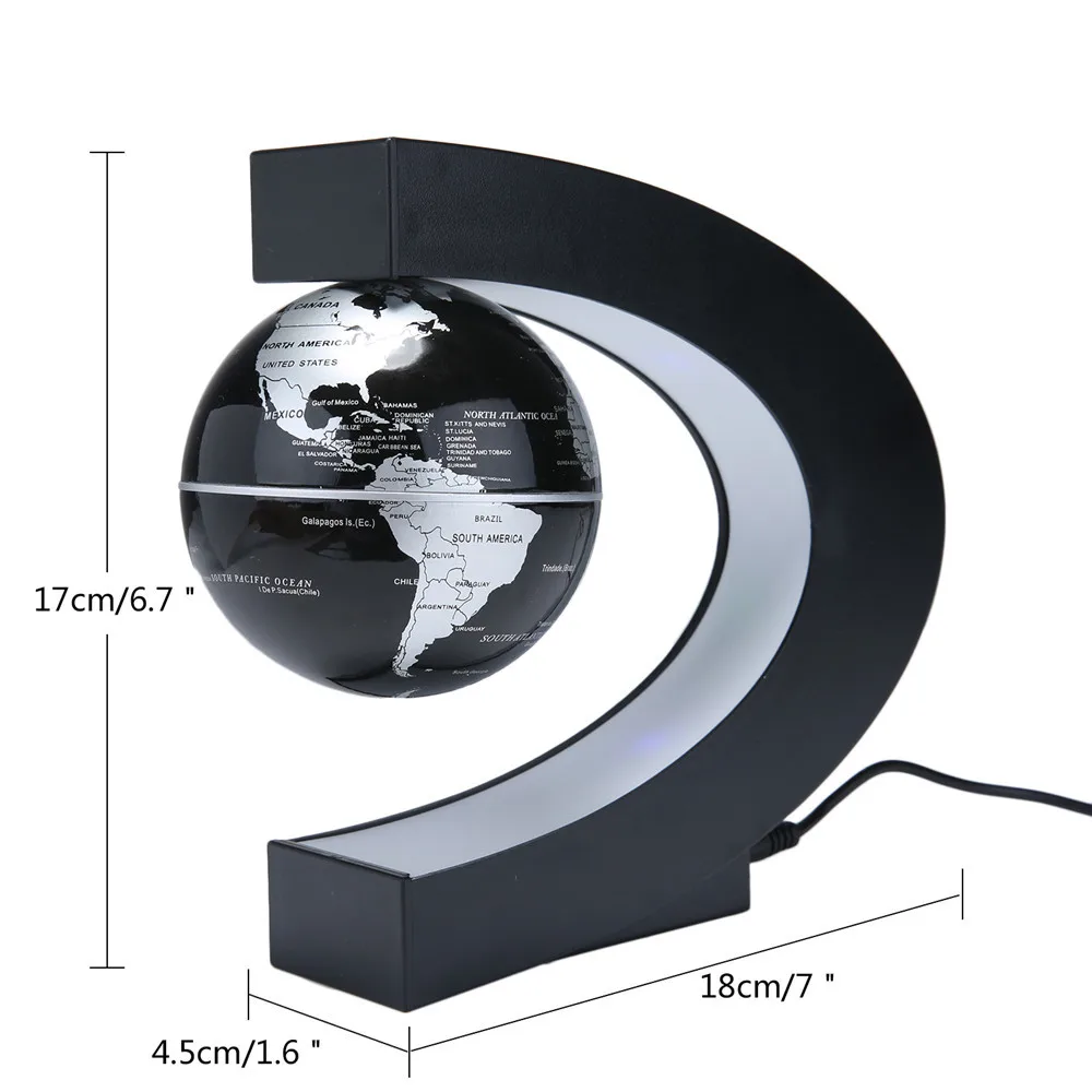 Новинка 2019 светодиодный светильник с магнитной левитацией шар плавающей картой