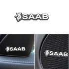 4 шт.лот, подходит для SAAB 9-3 93 9-5 9 3 9000 9 5, наклейки из сплава, автомобильные стерео наклейки, автомобильные аксессуары