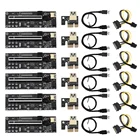 1-10 шт. PCIE Riser 011 V011 Pro PCI-E PCI E Express Card GPU 1X к X16 6pin адаптер кабель для майнинга для видеокарты супер тип