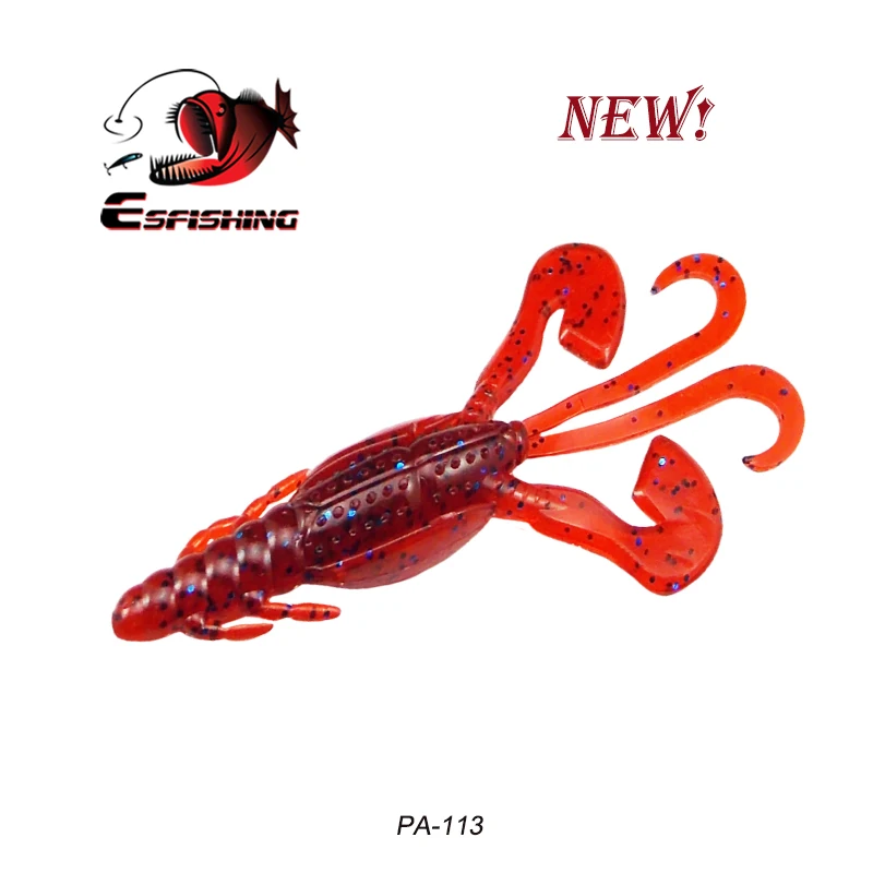 PA113 Esfishing Craw рыболовные приманки 6 шт. 9 см/6,2 г огромные щупальца рыболовные приманки для карпа Мягкая приманка для рыбалки Реалистичная креветка Isca Artificiais - Цвет: PA113