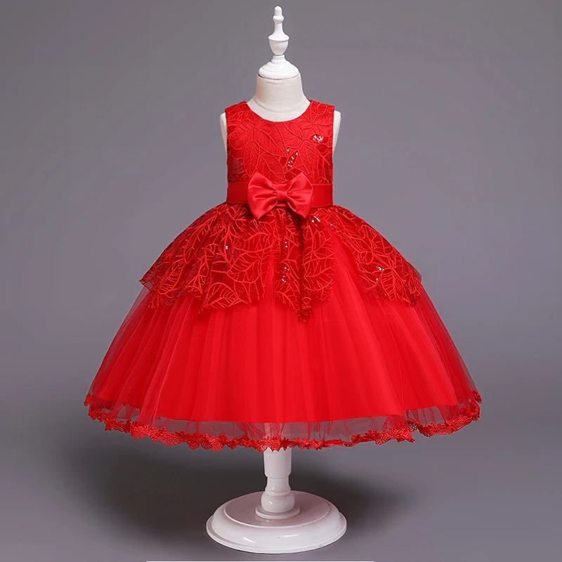 Платье принцессы с цветами для девочек летние платья-пачки свадьбы дня рождения