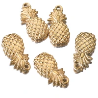 5pcslot stainless steel pineapple charms bracelet diy necklace findings components earring for jewelry making bulk dangles