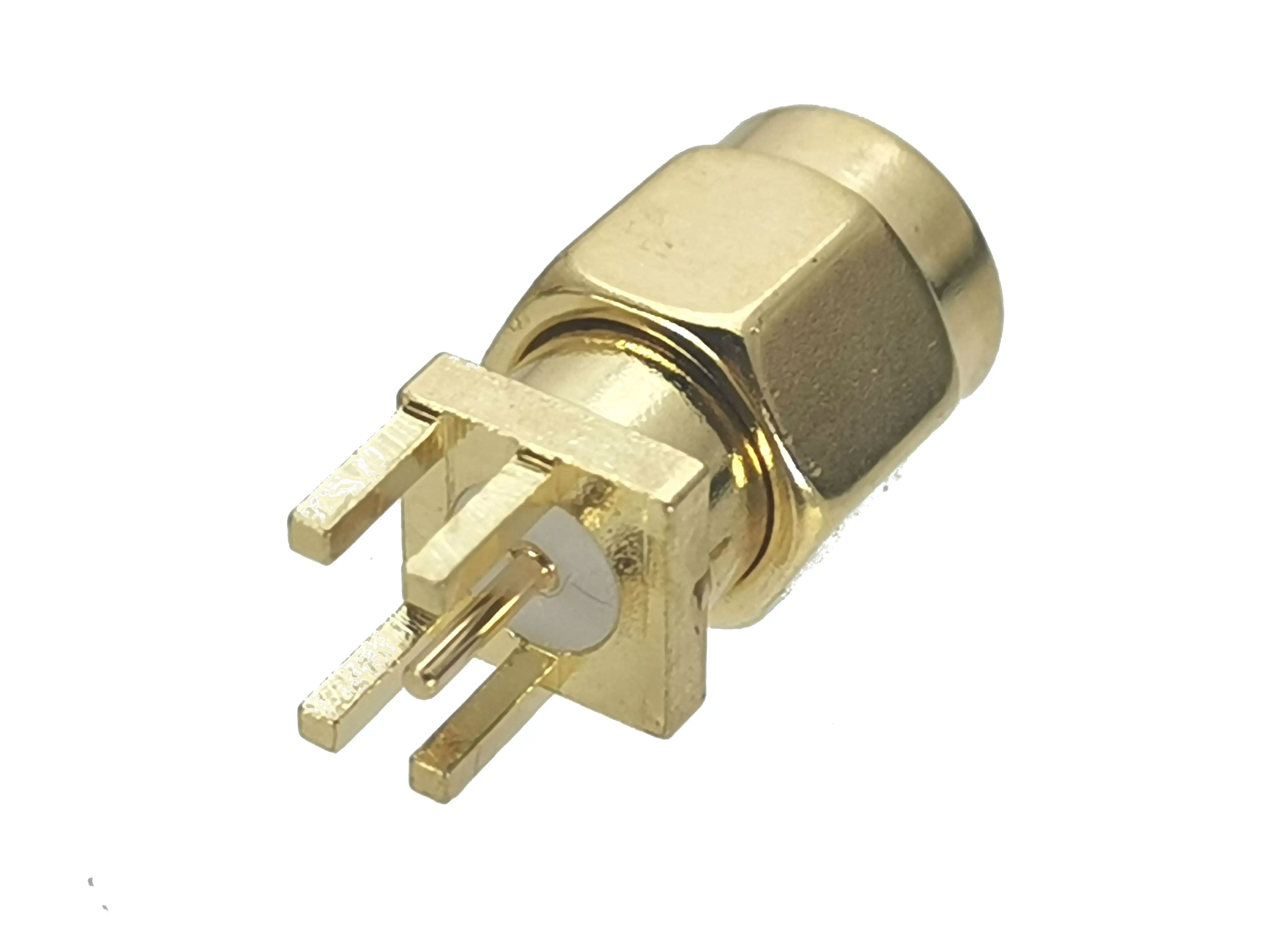 10 шт. коннектор стандарта RPSMA Штекерный разъем для пайки печатной платы Угловое