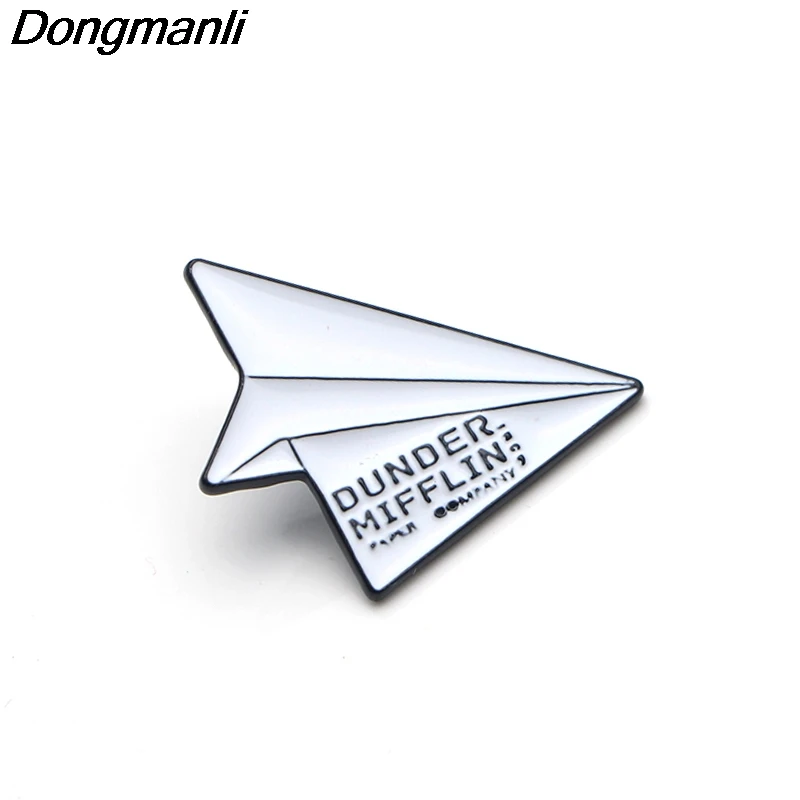1 P3557 Dongmanli офис, ТВ-шоу dander Mifflin металлические эмалированные булавки и броши для моды нагрудные булавки рюкзак сумки значок подарки - Окраска металла: 1