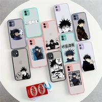 anime jujutsu kaisen fushiguro megumi phone case for iphone x xr xs 7 8 plus 11 12 13 pro max 13mini translucent matte case