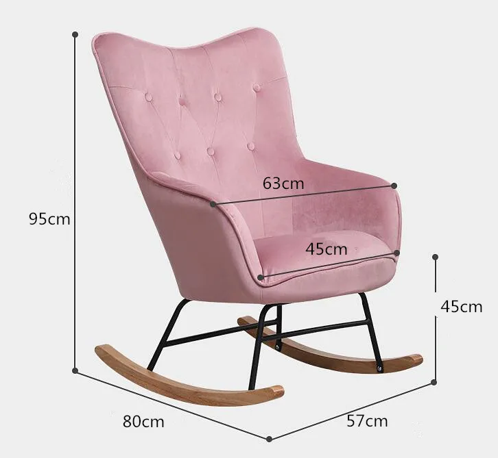 

Nordic Single Sofa Rocking Chair Ottoman Living Room Bedroom Balcony Leisure Chair Siesta Chair Relax Pouf