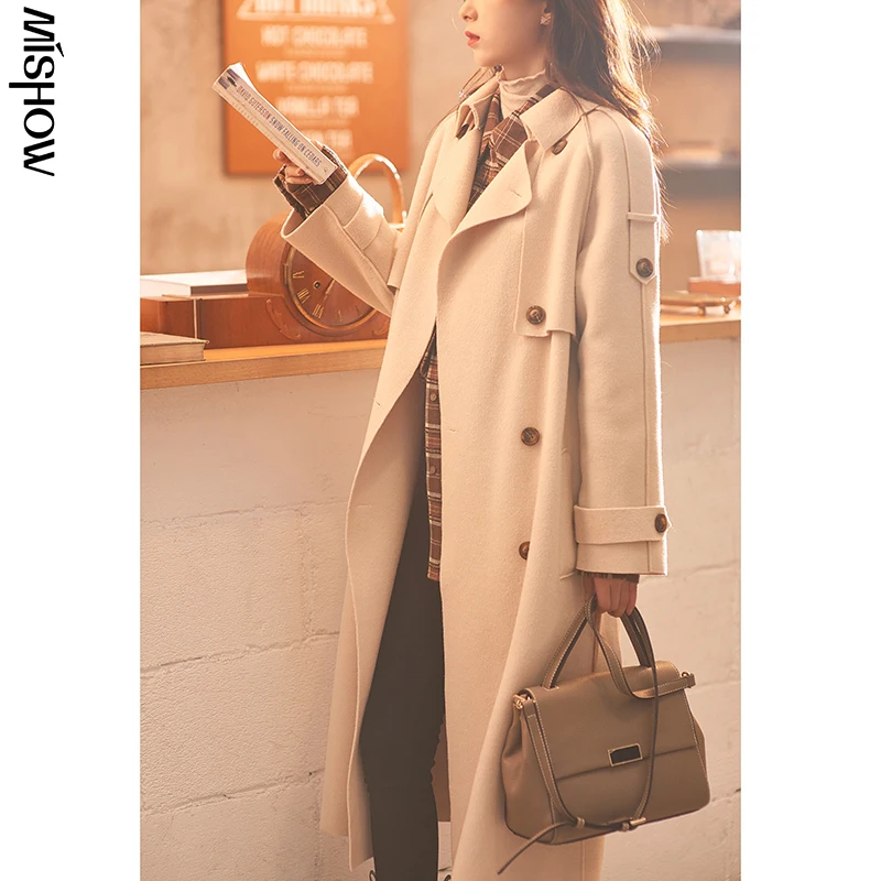 MISHOW 2020 зимние пальто для женщин до середины икры с длинным рукавом Уличная