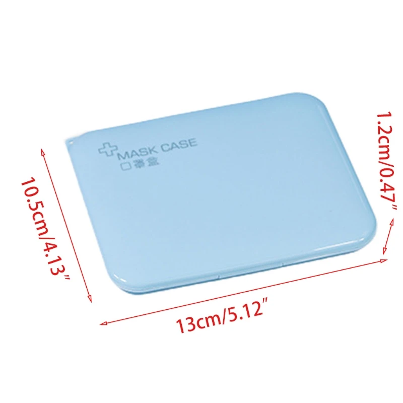 

Portable Plastic Face Mask Storage Box Case with Lid Reusable Mouth Cover Holder Organizer for Dustproof Anti-Pollution