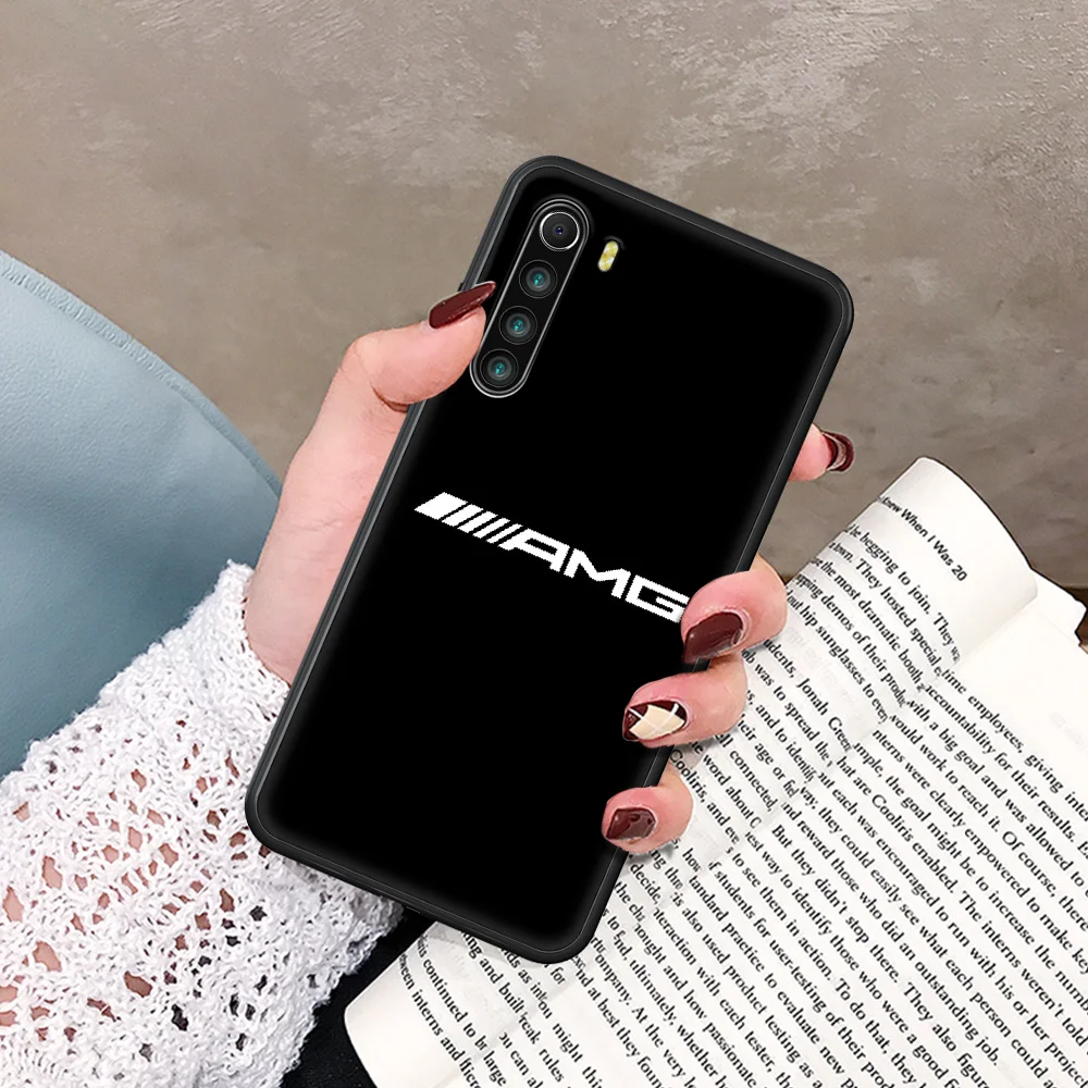 

Luxury Mercedes Benz AMG Car Phone Case For Xiaomi Redmi Note 7 8 8T 9 9S 4X 7 7A 9A K30 Pro Ultra black Cell Luxury Waterproof
