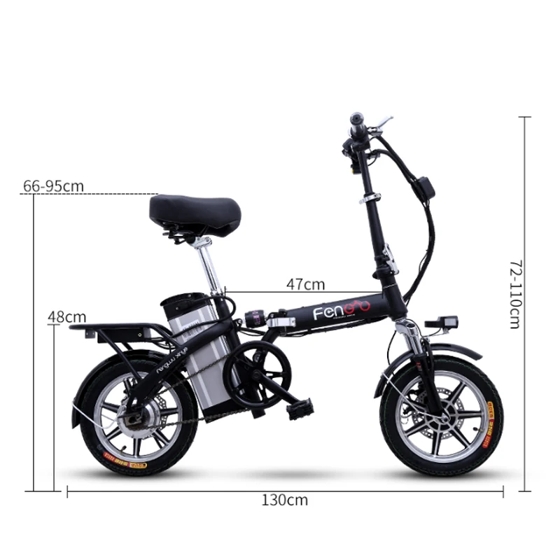 14 дюймовый складной электрический велосипед литиевая батарея мини портативный