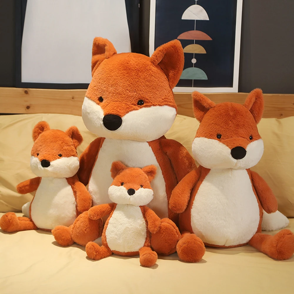 

Лидер продаж, милые плюшевые игрушки, плюшевые животные, куклы для детей, девочка, мальчик, дети, милая лиса, подарок, мягкие Мультяшные рожде...