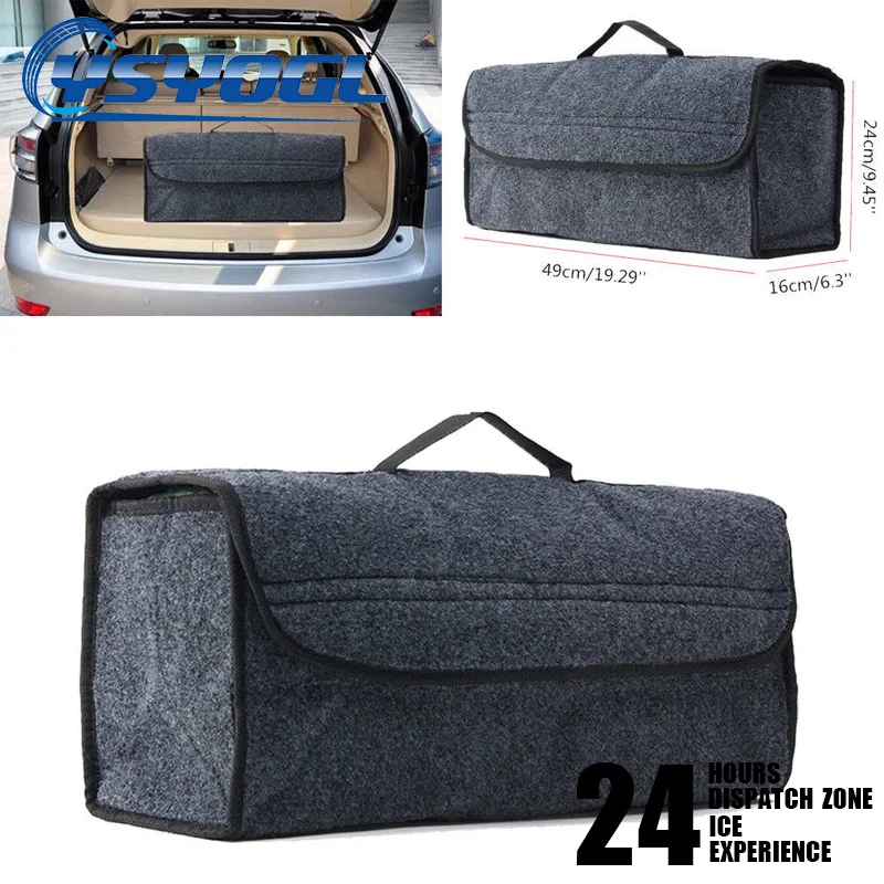 

Car Trunk Compartment Boot Storage Organiser Brand New Style Large Anti Slip Gray Case Utility Tool Bag