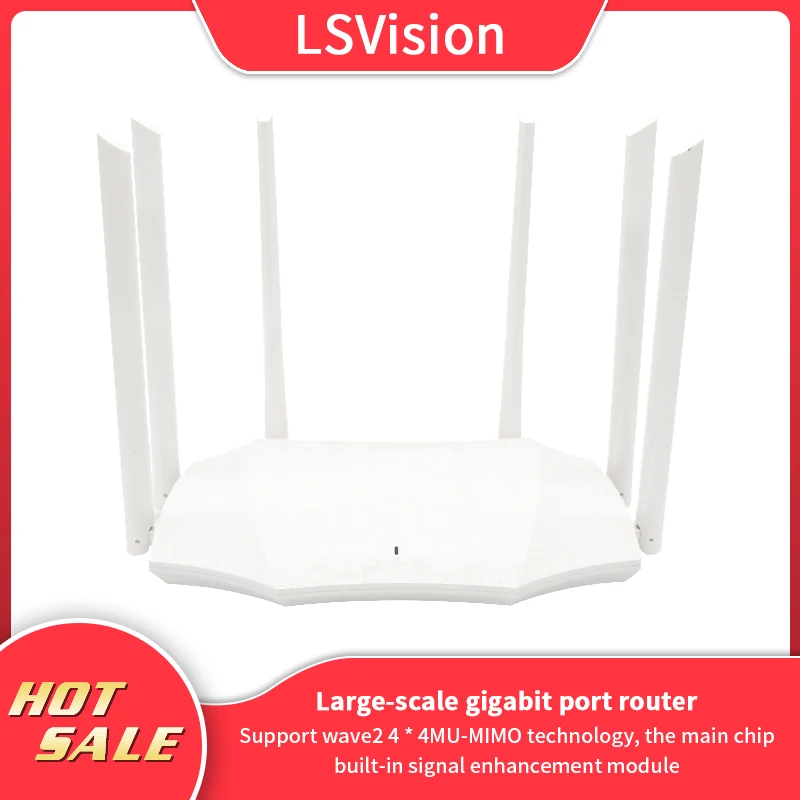 Двухдиапазонный беспроводной маршрутизатор LSVision AC2100M с антенной 6*6 дБи