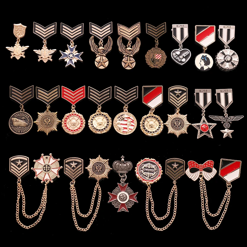 

DIY fashion brooch breastpin Order of Merit college army rank metal patches for clothing QR-2685