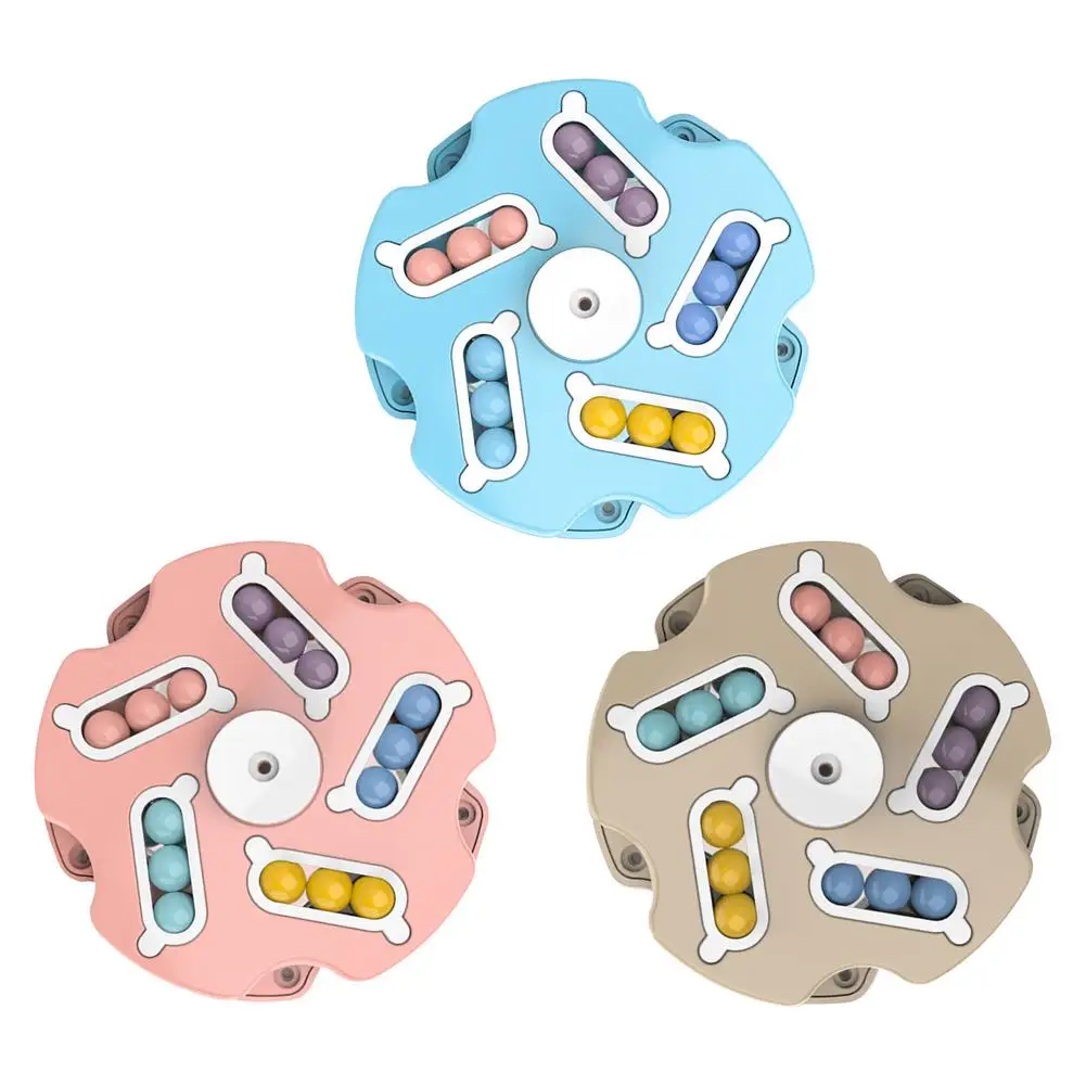 

Rotating Magic Beans Cube Fingertip Fidget Toys Kids Adults Stress Relief Spin Bead Puzzles Children Education Intelligence Game