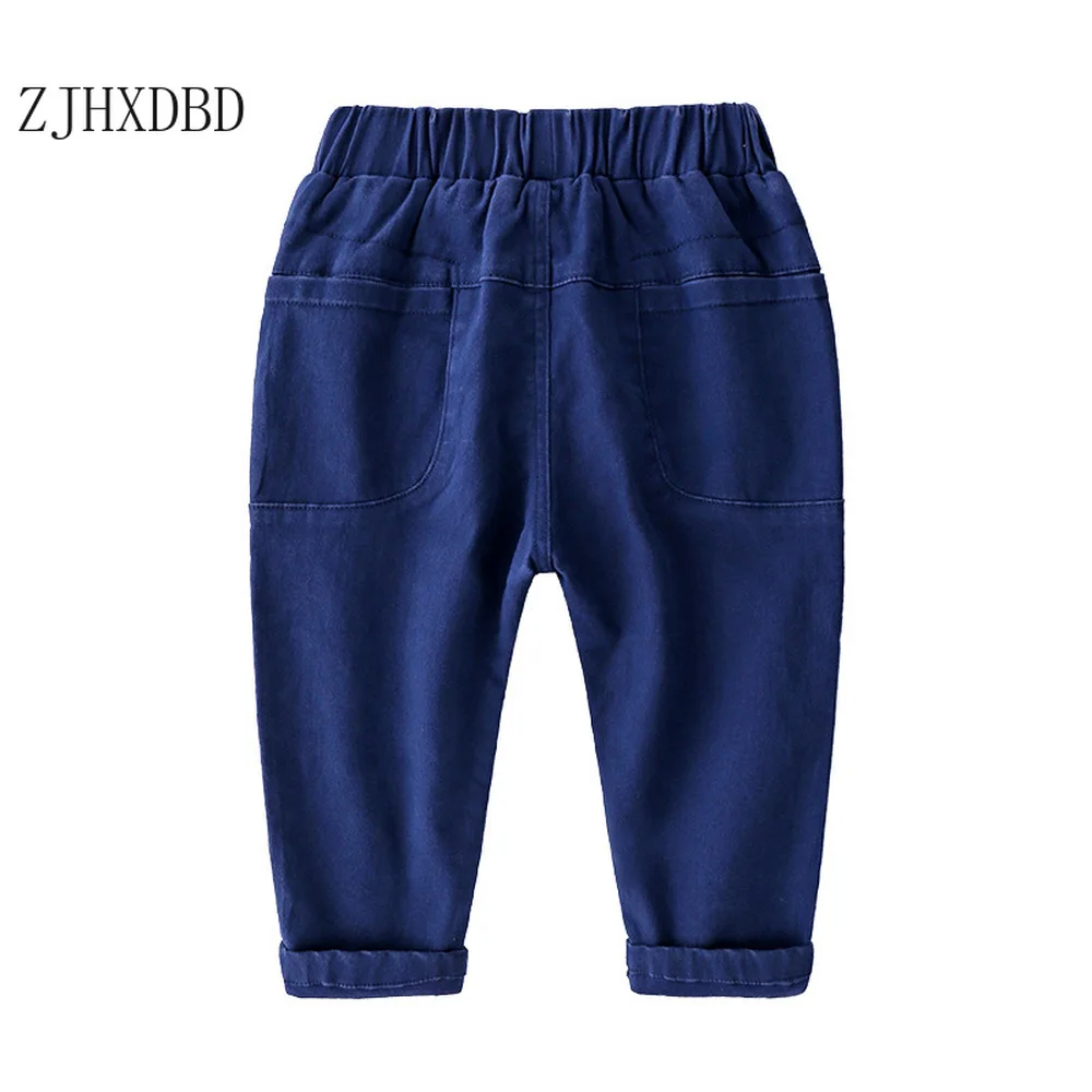 Повседневные Длинные шаровары синего и зеленого цвета для мальчиков модные