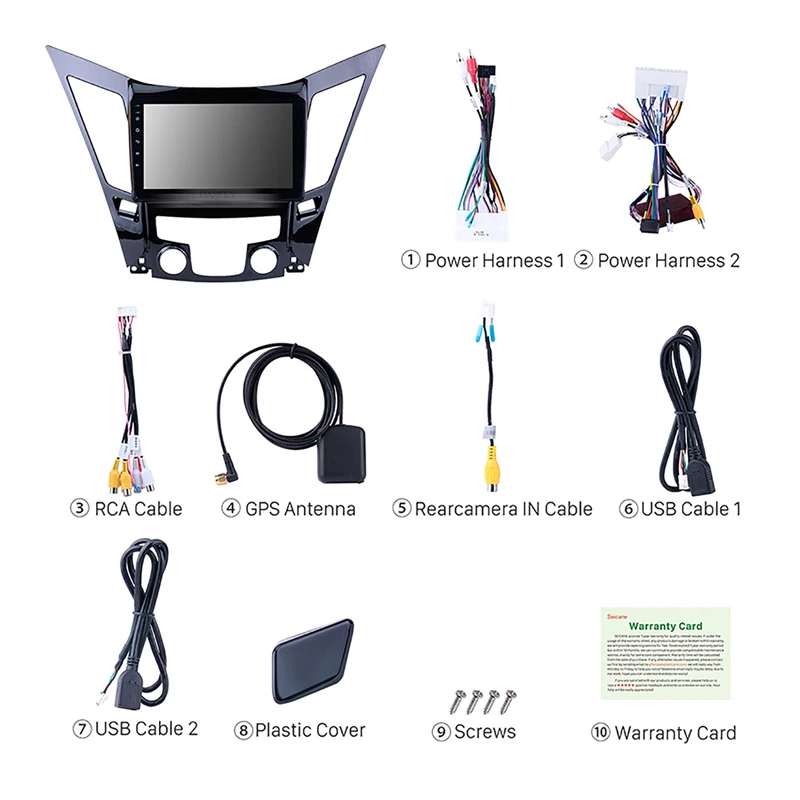 GPS навигационная система Harfey 9 &quotAndroid 0 для HYUNDAI Sonata i40 i45 2011 2015 с TPMS DVR OBD II AUX USB SD SWC 3G
